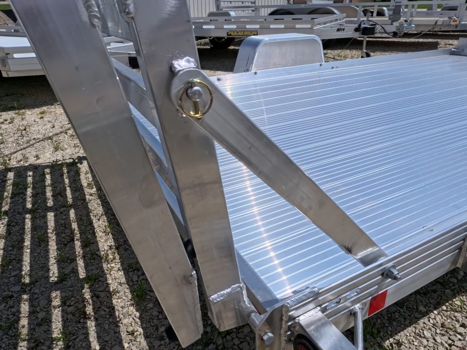 New 2026 Bear Track BTU 76 X 144S Aluminum Utility Trailer with Bi-Fold Gate and 2200 lb. GVWR