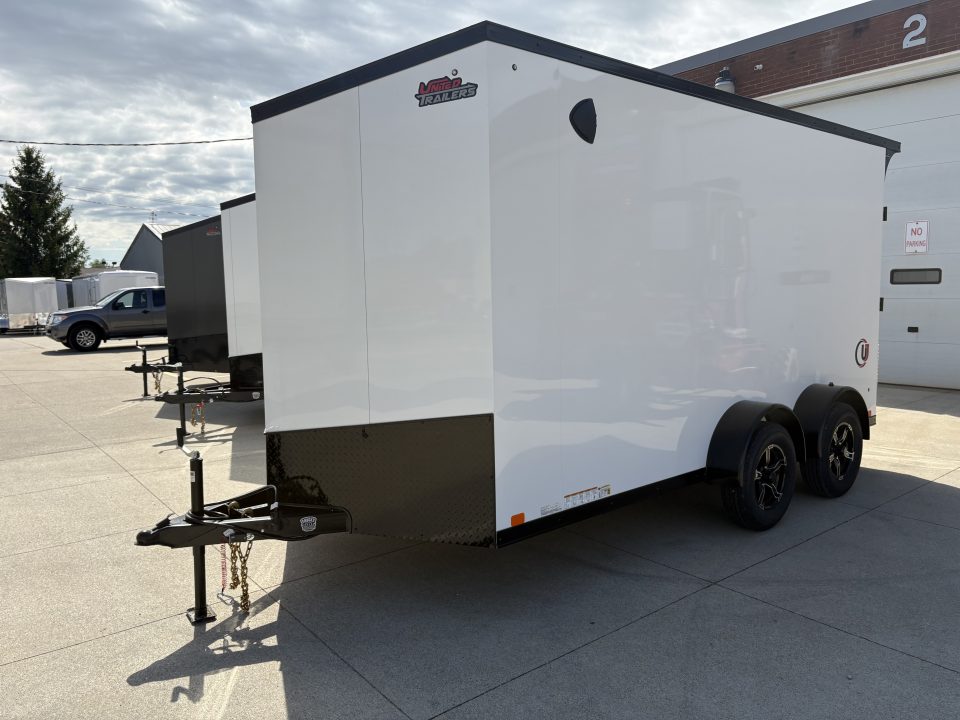 New 2026 United Trailers UJ 7'X14' WEDGE NOSE RAMP DOOR Cargo / Enclosed Trailer