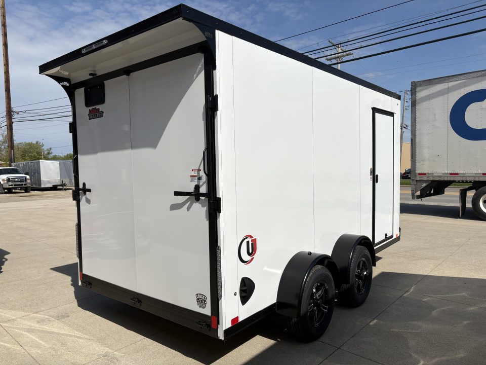 New 2026 United Trailers UJ 7'X14' WEDGE NOSE RAMP DOOR Cargo / Enclosed Trailer