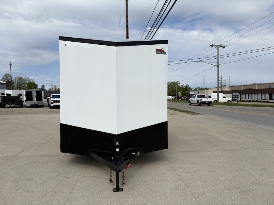 New 2026 United Trailers UJ 7'6"X14' WEDGE NOSE RAMP DOOR W/MOTORCYCLE PACKAGE Cargo / Enclosed Trailer