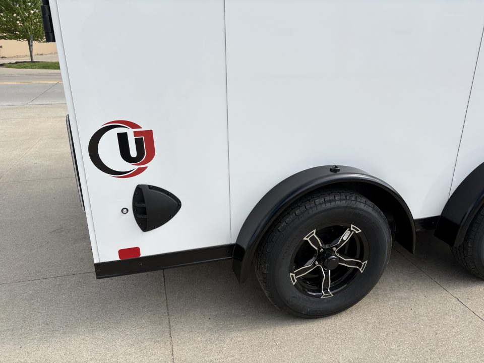 New 2026 United Trailers UJ 7'6"X14' WEDGE NOSE RAMP DOOR W/MOTORCYCLE PACKAGE Cargo / Enclosed Trailer