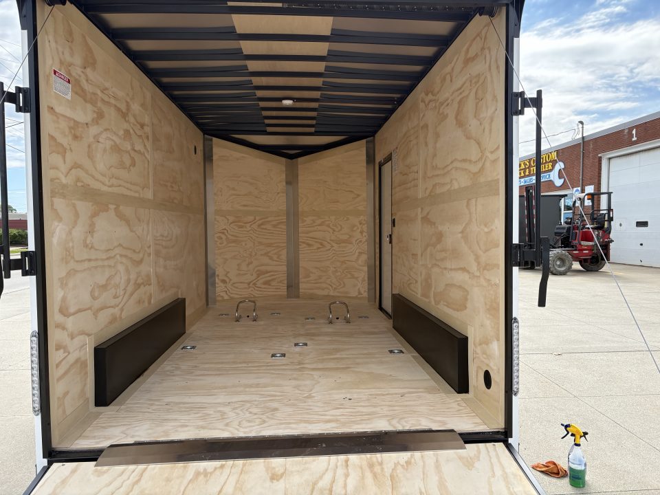 New 2026 United Trailers UJ 7'6"X14' WEDGE NOSE RAMP DOOR W/MOTORCYCLE PACKAGE Cargo / Enclosed Trailer