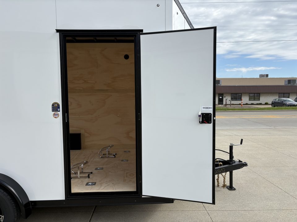New 2026 United Trailers UJ 7'6"X14' WEDGE NOSE RAMP DOOR W/MOTORCYCLE PACKAGE Cargo / Enclosed Trailer