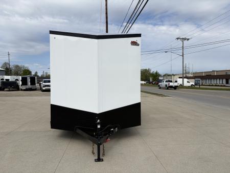 New 2026 United Trailers UJ 7'6"X14' WEDGE NOSE RAMP DOOR W/MOTORCYCLE PACKAGE Cargo / Enclosed Trailer