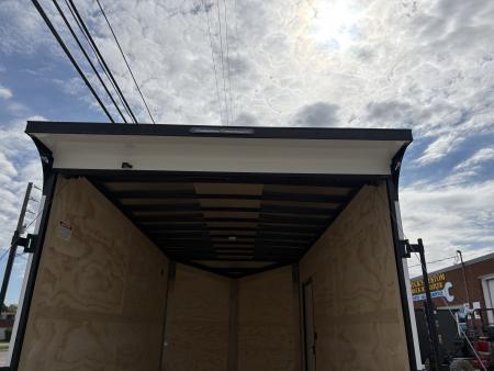 New 2026 United Trailers UJ 7'6"X14' WEDGE NOSE RAMP DOOR W/MOTORCYCLE PACKAGE Cargo / Enclosed Trailer