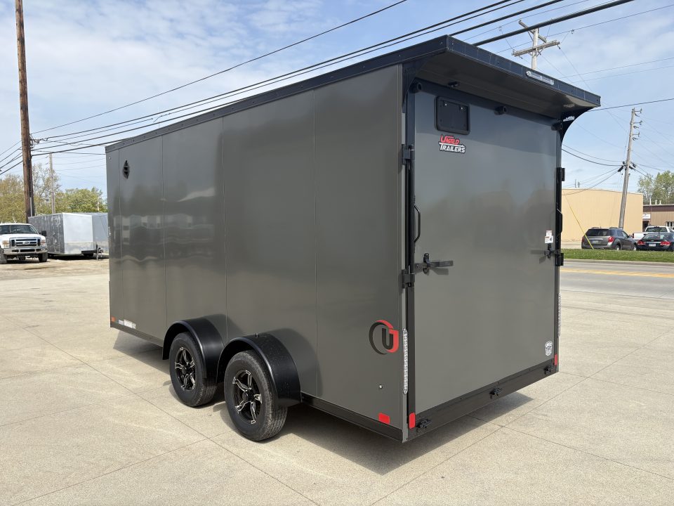 New 2026 United Trailers UJ 7'X16' WEDGE NOSE RAMP DOOR Cargo / Enclosed Trailer