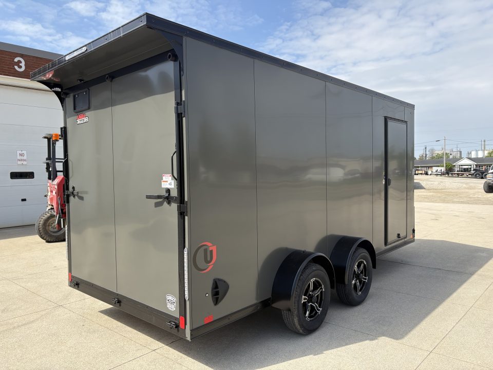 New 2026 United Trailers UJ 7'X16' WEDGE NOSE RAMP DOOR Cargo / Enclosed Trailer