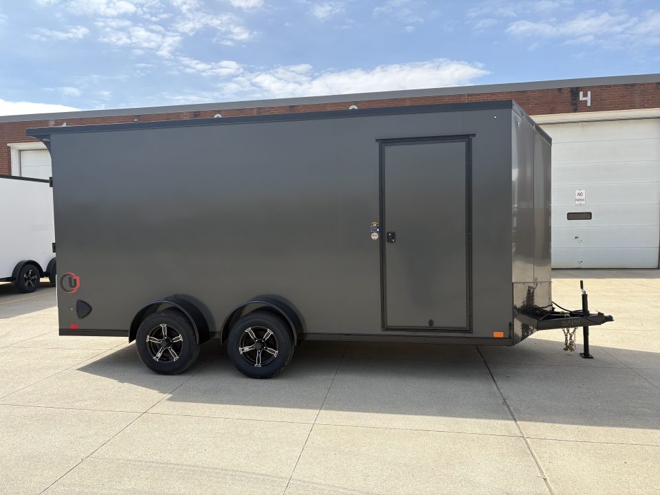 New 2026 United Trailers UJ 7'X16' WEDGE NOSE RAMP DOOR Cargo / Enclosed Trailer