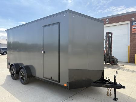 New 2026 United Trailers UJ 7'X16' WEDGE NOSE RAMP DOOR Cargo / Enclosed Trailer