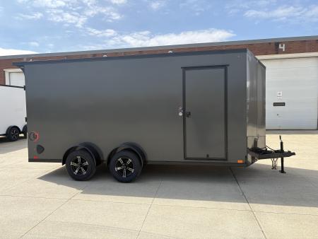 New 2026 United Trailers UJ 7'X16' WEDGE NOSE RAMP DOOR Cargo / Enclosed Trailer