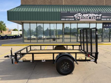 New #263753 2026 TOP HAT DJX 6 X 10 SINGLE AXLE ANGLE TOP 3.5K UTILITY W/ 48  RAMP GATE