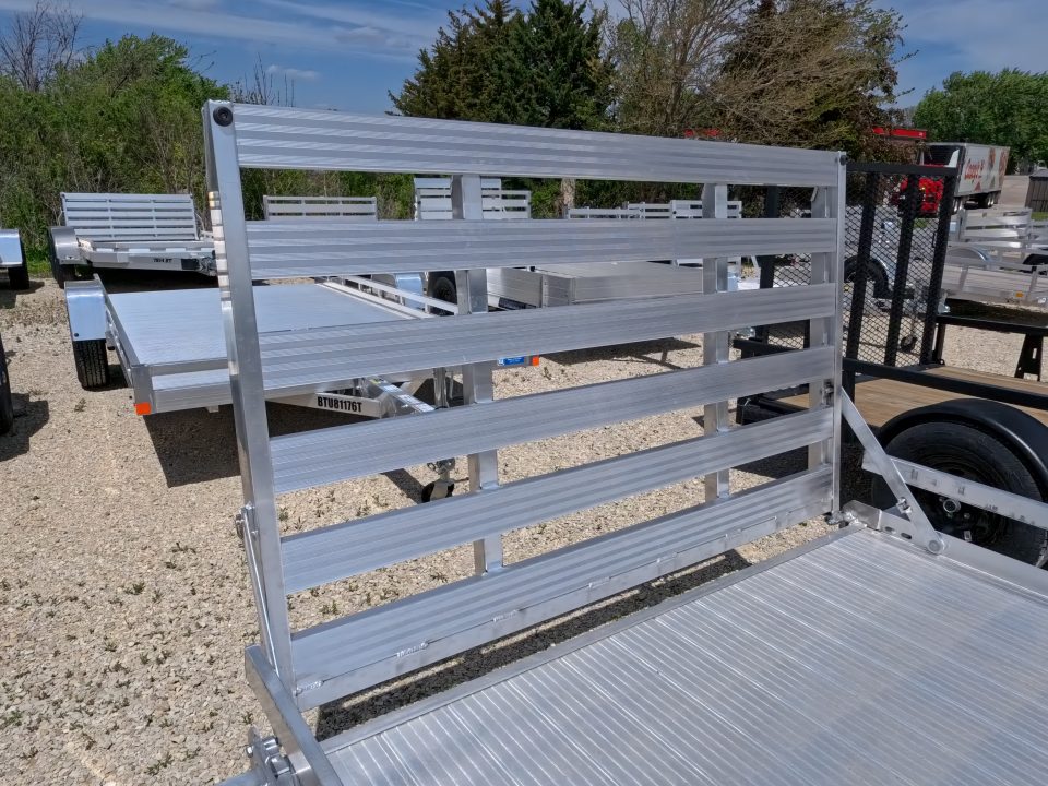 New 2026 Bear Track 76 x 144 F Utility Trailer with Single Rail and Straight Tailgate-2990 lb. GVWR