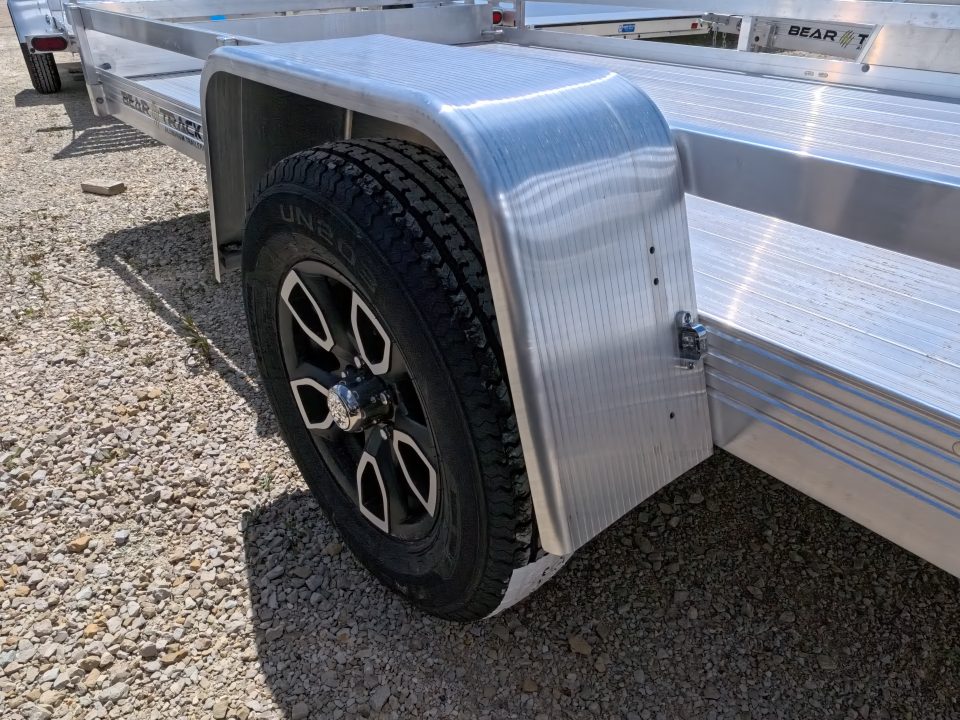 New 2026 Bear Track 76 x 144 F Utility Trailer with Single Rail and Straight Tailgate-2990 lb. GVWR
