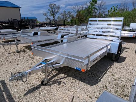 New 2026 Bear Track 76 x 144 F Utility Trailer with Single Rail and Straight Tailgate-2990 lb. GVWR