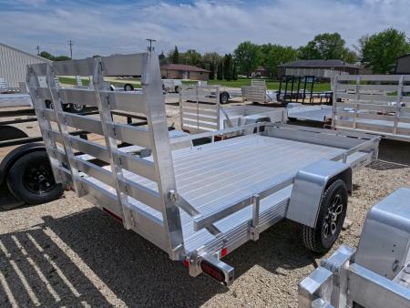 New 2026 Bear Track 76 x 144 F Utility Trailer with Single Rail and Straight Tailgate-2990 lb. GVWR
