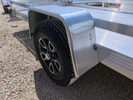 New 2026 Bear Track 76 x 144 F Utility Trailer with Single Rail and Straight Tailgate-2990 lb. GVWR