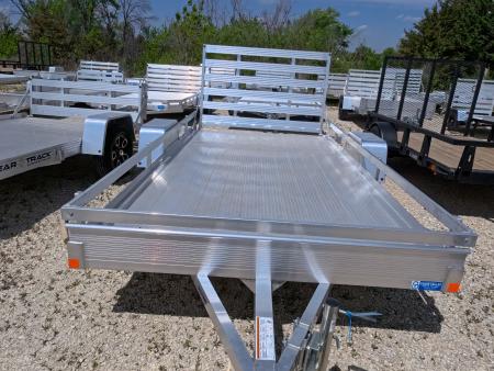 New 2026 Bear Track 76 x 144 F Utility Trailer with Single Rail and Straight Tailgate-2990 lb. GVWR