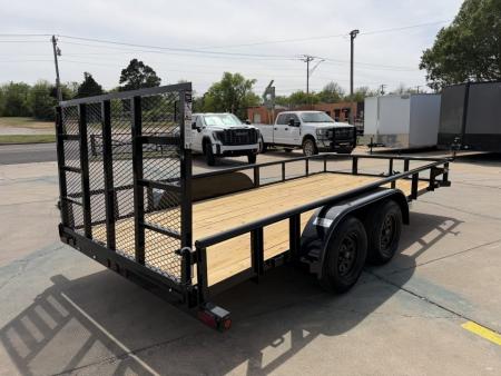 New #263979 2026 TOP HAT MP 16 X 83 TANDEM AXLE PIPE TOP UTILITY W/ 48" RAMP GATE