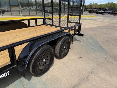 New #263979 2026 TOP HAT MP 16 X 83 TANDEM AXLE PIPE TOP UTILITY W/ 48" RAMP GATE