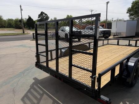 New #263979 2026 TOP HAT MP 16 X 83 TANDEM AXLE PIPE TOP UTILITY W/ 48" RAMP GATE