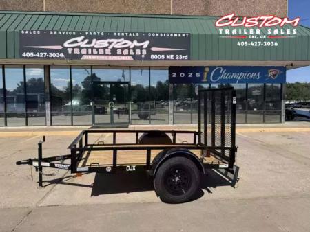 New #263827 2026 TOP HAT DJX 5 X 8 SINGLE AXLE ANGLE TOP 3.5K UTILITY W/ 48  RAMP GATE