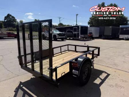 New #263827 2026 TOP HAT DJX 5 X 8 SINGLE AXLE ANGLE TOP 3.5K UTILITY W/ 48  RAMP GATE