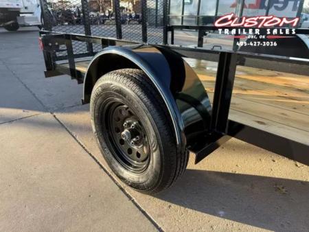 New #263374 2026 TOP HAT DJX 6 X 12 SINGLE AXLE ANGLE TOP 3.5K UTILITY W/ 48  RAMP GATE