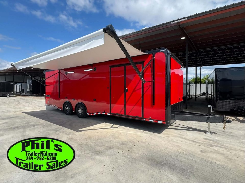 New Haulmark NEW 8.5X28 EDGE PRO ENCLOSED CAR RACE TRAILER HAULER ELECTRIC AWNING Car / Racing Trailer