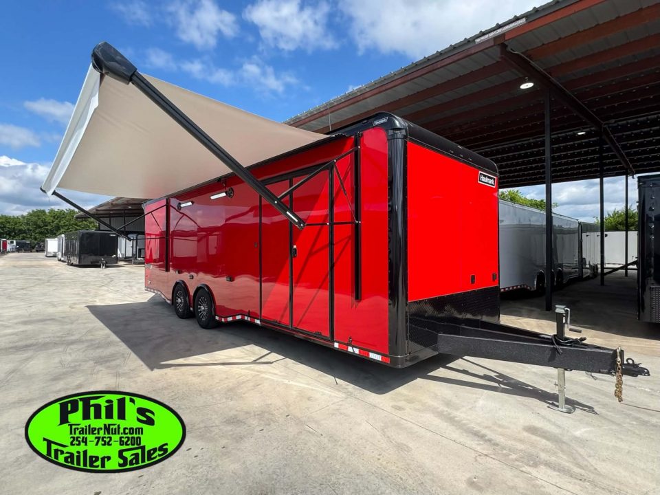 New Haulmark NEW 8.5X28 EDGE PRO ENCLOSED CAR RACE TRAILER HAULER ELECTRIC AWNING Car / Racing Trailer