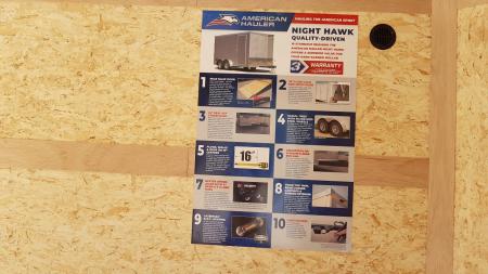New 2026 AMERICAN HAULER 6x12 Nighthawk 3K Cargo / Enclosed Trailer