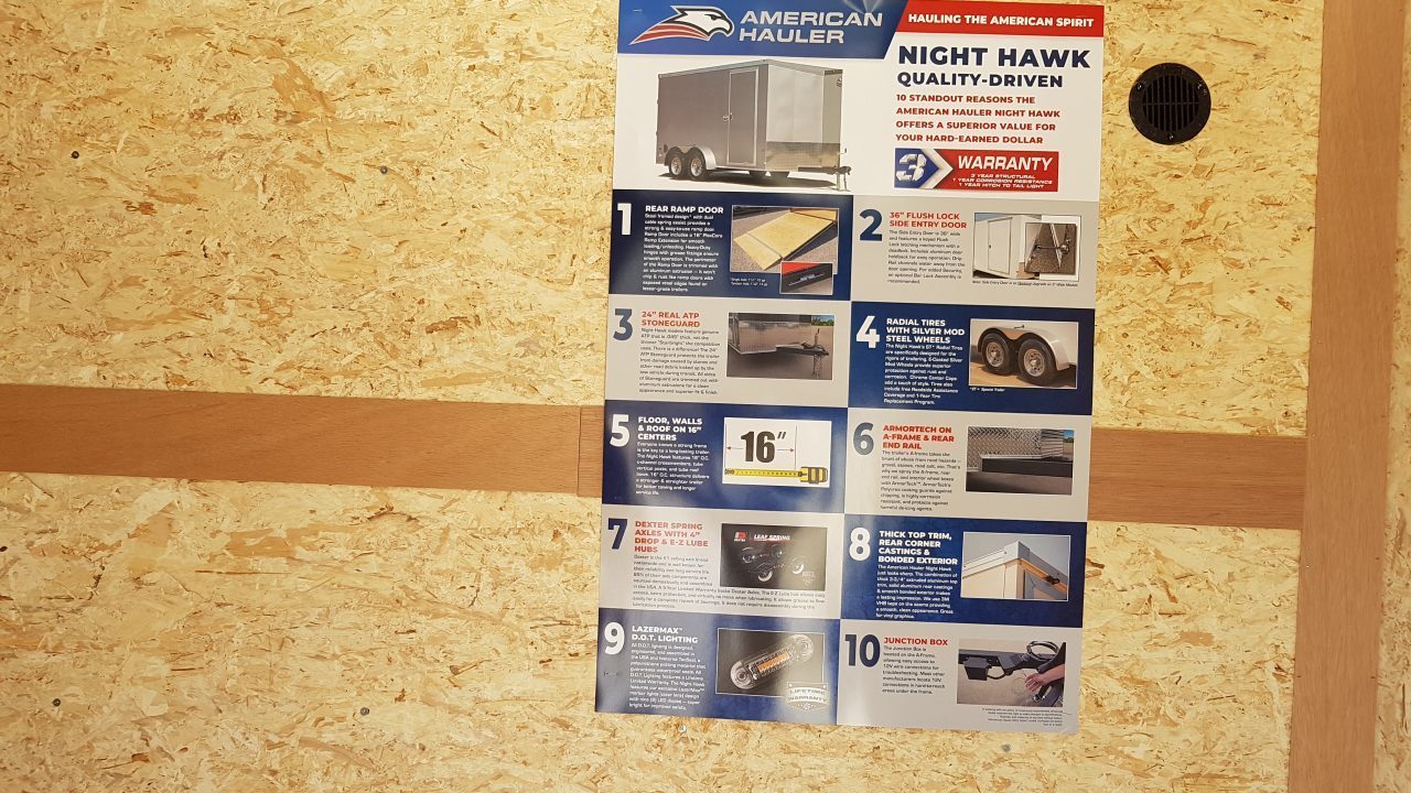 New 2026 AMERICAN HAULER 6x12 Nighthawk 3K Cargo / Enclosed Trailer