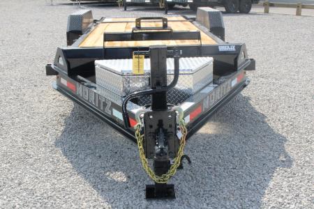 New 2026 Moritz 7' x 16' + 6' Low Pro - Hydraulic Power Tail - Equipment Trailer - 16000# GVW