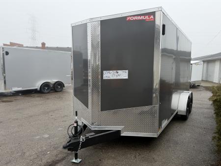 New 2026 FORMULA TRAILERS 7 x 16 Cargo / Enclosed Trailer with 7ft Interior with Ramp Door - UPGRADED MODEL
