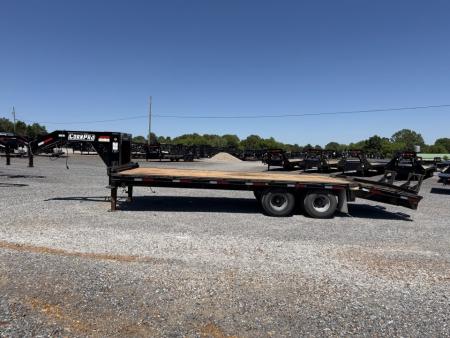 Used 2021 CornPro 102"X25' 24K Gooseneck Flatbed Trailer