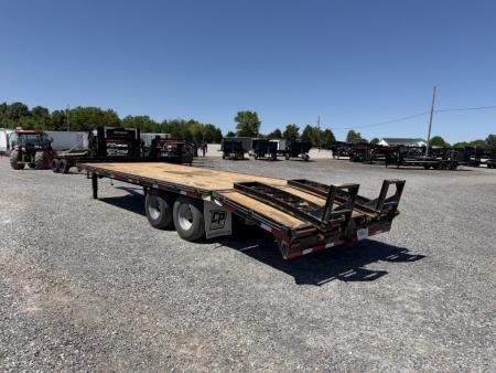 Used 2021 CornPro 102"X25' 24K Gooseneck Flatbed Trailer