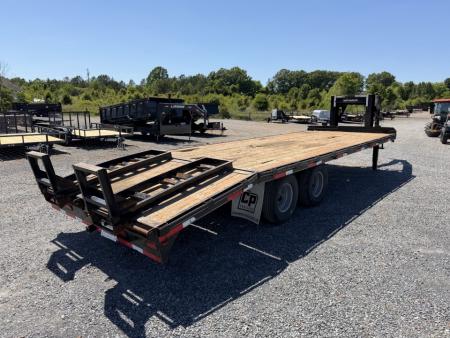 Used 2021 CornPro 102"X25' 24K Gooseneck Flatbed Trailer