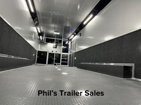 New Haulmark NEW 85X34 EDGE ENCLOSED CAR RACE TRAILER ELECTRIC AWNINGS AIRLINES TRAILER CARGO TRAILERS CAR HAULER Car / Racing Trailer DELIVERY OUT OF UTAH!