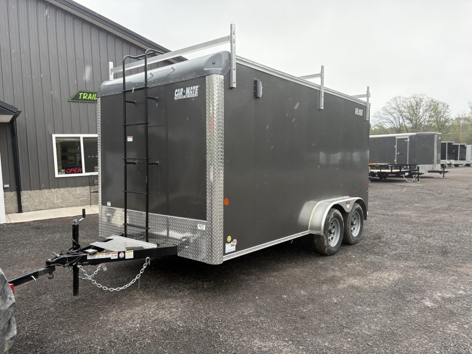 New 2026 CAR MATE TRAILERS 7x14 7K 74"Interior Contractor with rear ramp door