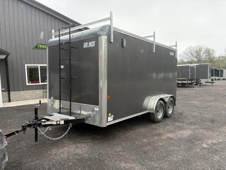 New 2026 CAR MATE TRAILERS 7x14 7K 74 Interior Contractor with rear ramp door