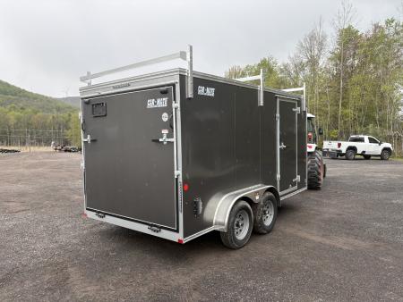 New 2026 CAR MATE TRAILERS 7x14 7K 74"Interior Contractor with rear ramp door