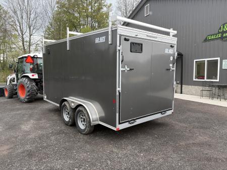 New 2026 CAR MATE TRAILERS 7x14 7K 74"Interior Contractor with rear ramp door