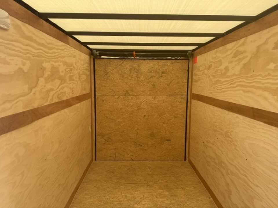 New 2026 Cross Beta White 6'x12' 3k Flat Top V-Nose Enclosed Cargo Trailer