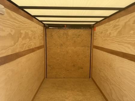 New 2026 Cross Beta White 6'x12' 3k Flat Top V-Nose Enclosed Cargo Trailer