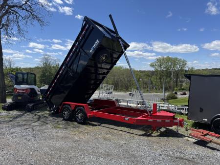 New 2026 BWISE DUT16-15 Dump Trailer *ULTIMATE DUMP *RED W/ BLACK