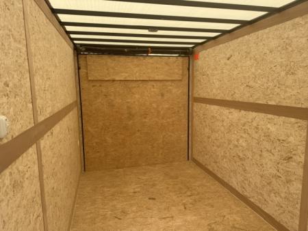 New 2026 Cross Alpha White 7'x14' 7k Flat Top V-Nose Enclosed Cargo Trailer