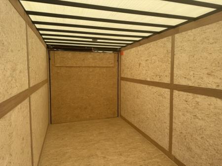 New 2026 Cross Alpha Charcoal 7'x16' 10k Flat Top V-Nose Enclosed Cargo Trailer