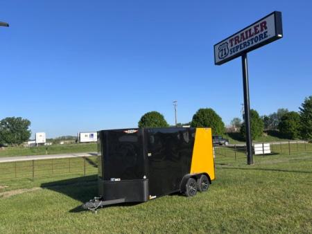 New 2026 H&H 7x14 HH Series Flat Top V-Nose Enclosed Cargo Trailer, 7K Tandem, +6 Inches height