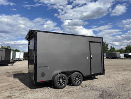 New 2026 Formula Trailers 7 X 14 FT TRAVERSE ENCLOSED CARGO TRAILER RAMP DOOR BLACK OUT PKG 7 FT INTERIOR HEIGHT REAR SPOILER