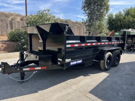 New 2026 Sure-Trac 82 IN x 14 HD Low Profile Dump Trailer, 14K Scissor Dump Trailer
