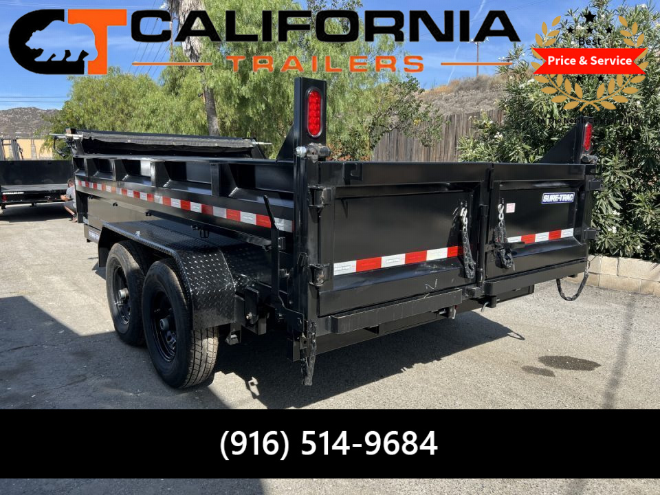 New 2026 Sure-Trac 82 IN x 14 HD Low Profile Dump Trailer, 14K Scissor Dump Trailer